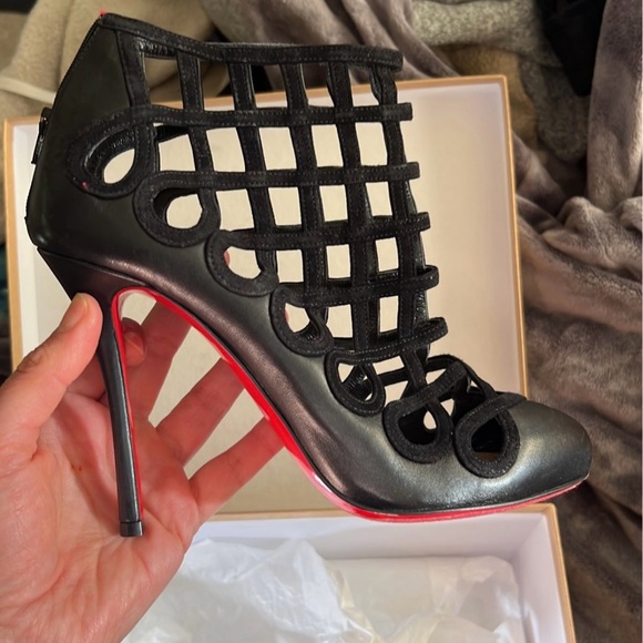 Christian Louboutin Cajaboot 100 NAPPA SHINY/velours - Picture 3 of 5